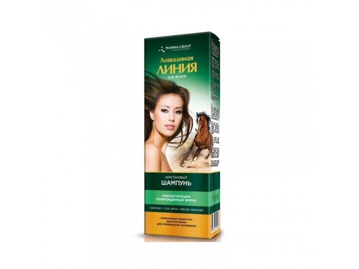 HORSE LINE Keratino šampūnas pažeistiems plaukams, 200 ml