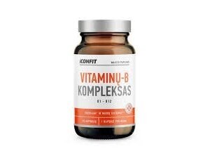 ICONFIT Maisto Papildas B - Vitaminų Kompleksas 90 kaps. ICONFIT Maisto Papildas B - Vitaminų Kompleksas 90 kaps.