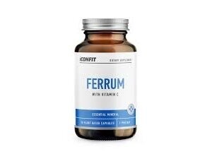 ICONFIT Maisto Papildas Ferrum 20 mg + Vitaminas C 100 mg (90 Kapsulių) ICONFIT Maisto Papildas Ferrum 20 mg + Vitaminas C 100 mg (90 Kapsulių)