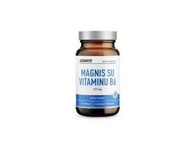 ICONFIT Maisto Papildas Magnis B6 90 kaps. ICONFIT Maisto Papildas Magnis B6 90 kaps.