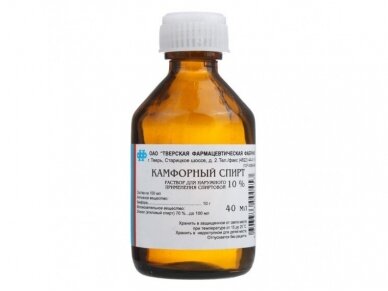 Kamparo 10% spiritas kosmetikos gaminys 40 ml.