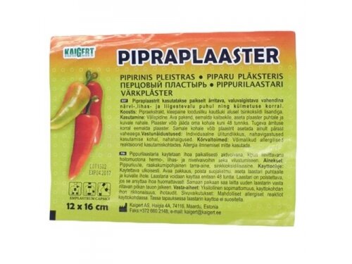 Kaigert pipirinis pleistras, 12 x 16 cm, N1