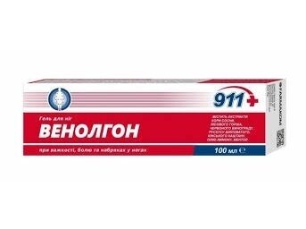 Kosmetinis kojų gelis 911 " Venolgon " 100 ml