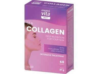 Kolagenas Jūrinis+Hialuronas ir vitaminas C 60kp. Maisto papildas Kolagenas Jūrinis+Hialuronas ir vitaminas C 60kp. Maisto papildas