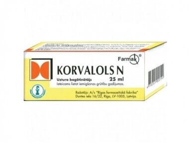 Korvalols N 25 ml. Maisto papildas Korvalols N 25 ml. Maisto papildas