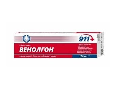 Kosmetinis kojų gelis 911 " Venolgon " 100 ml Kosmetinis kojų gelis 911 " Venolgon " 100 ml