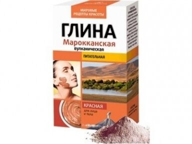 Kosmetinis raudonas Maroko vulkaninis maitinantis molis 100 g Kosmetinis raudonas Maroko vulkaninis maitinantis molis 100 g