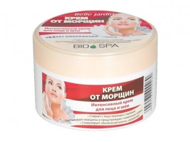 Veido ir kaklo kremas nuo raukšlių BELLE JARDIN BIO SPA, 200 ml Veido ir kaklo kremas nuo raukšlių BELLE JARDIN BIO SPA, 200 ml