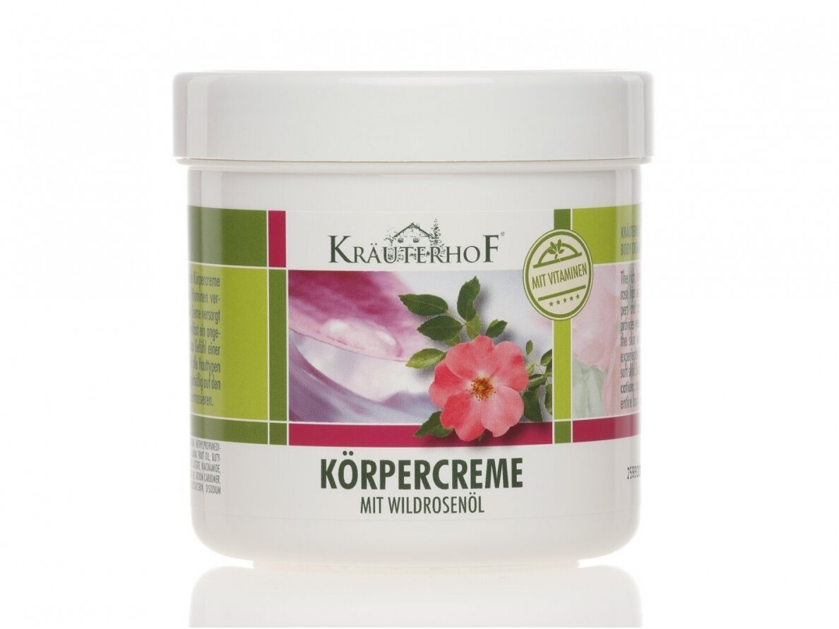 Kūno kremas su erškėtuogių aliejumi 250 ml. Kūno kremas su erškėtuogių aliejumi 250 ml.