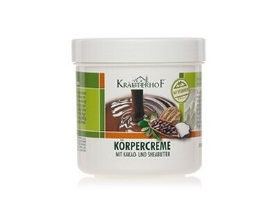 Kūno kremas su kakavos ir taukmedžio sviestais 250 ml. Kūno kremas su kakavos ir taukmedžio sviestais 250 ml.