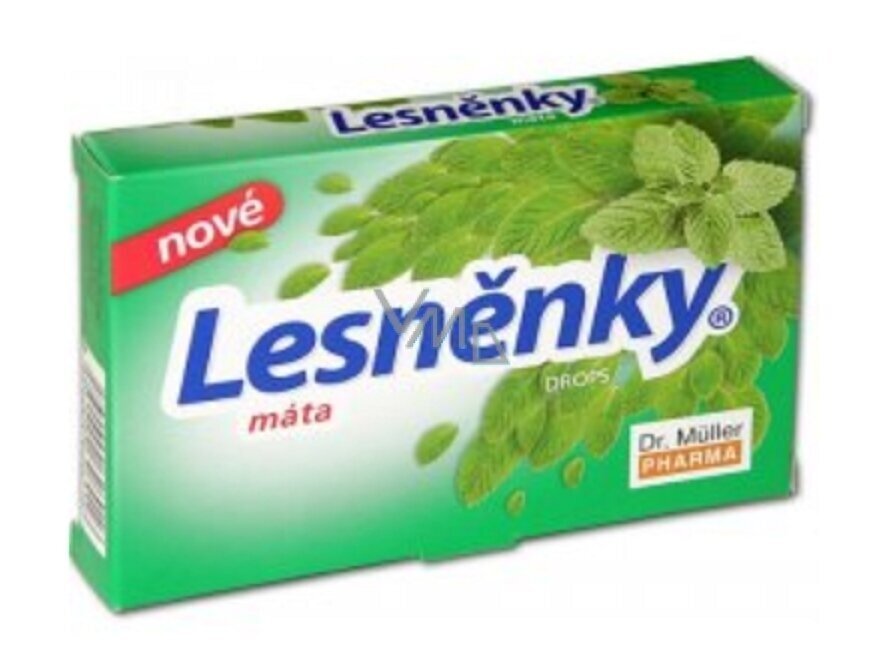 Ledinukai su  mėtų al., mentoliu, medumi ir vit. C, 9 pastilės "DR. MULLER"