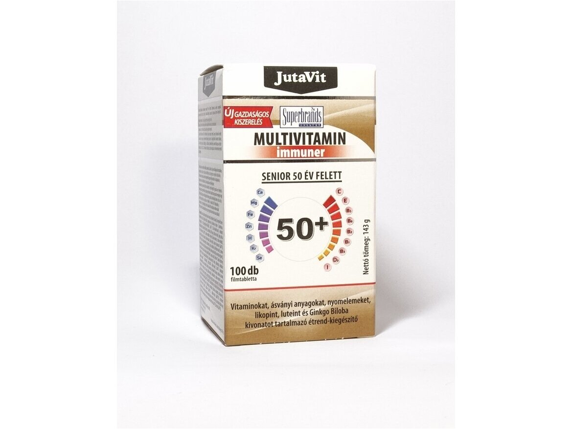 MAISTO PAPILDAS MULTIVITINAI IMMUNER SENIOR 50+ SU LAKTOBACILOMIS JUTAVIT 45 TAB. 1 MAISTO PAPILDAS MULTIVITINAI IMMUNER SENIOR 50+ SU LAKTOBACILOMIS JUTAVIT 45 TAB. 1