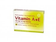 Maisto papildas Vitaminum A+E kapsulės, N30