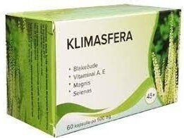 Maisto papildas KLIMASFERA 500 mg kapsulės, 60 vnt. Maisto papildas KLIMASFERA 500 mg kapsulės, 60 vnt.