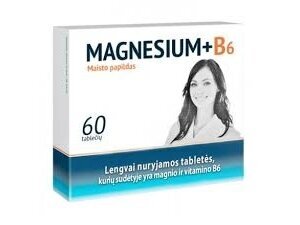Maisto papildas MAGNEZIUM + B6, 60 tab