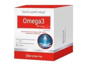 Maisto papildas Omega - 3 Strong 1000 mg. 60 kapsulių Maisto papildas Omega - 3 Strong 1000 mg. 60 kapsulių