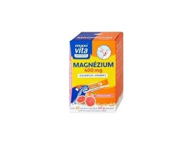 Maisto papildas Magnezium 400 mg.+ B complex + Vitamin C 20 pak.. "MAXIVITA"