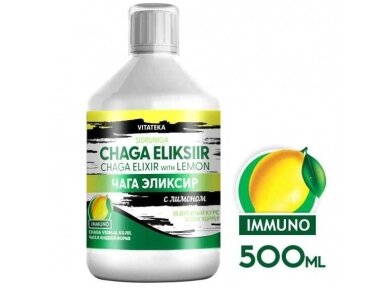 Maisto papildas Chaga eliksyras su citrinais 500 ml Maisto papildas Chaga eliksyras su citrinais 500 ml