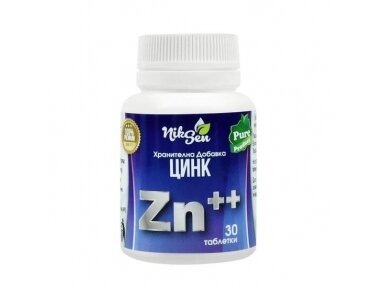 Maisto papildas Cinkas ++ 15 mg.30 tabl. Maisto papildas Cinkas ++ 15 mg.30 tabl.