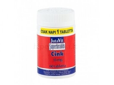 Maisto papildas Cinkas 15mg JutaVit N60 Maisto papildas Cinkas 15mg JutaVit N60