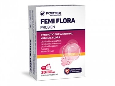 Maisto papildas FEMI FLORA PROBIEN N20 kapsulės Maisto papildas FEMI FLORA PROBIEN N20 kapsulės