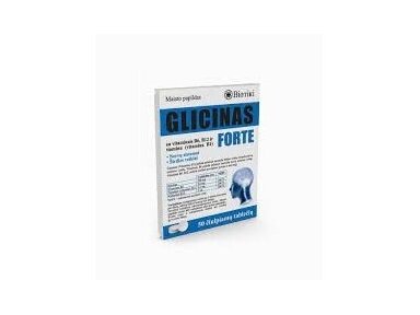 Maisto papildas GLICINAS FORTE su vitaminais B6, B12 ir tiaminu(vitaminu B1) 50 čiulpiamų tablečių Maisto papildas GLICINAS FORTE su vitaminais B6, B12 ir tiaminu(vitaminu B1) 50 čiulpiamų tablečių