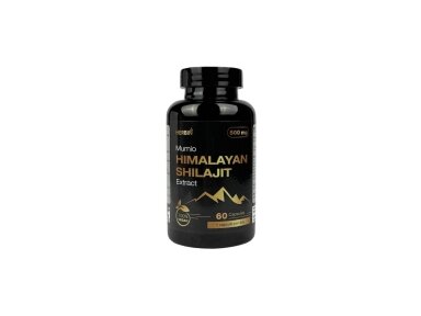 Maisto papildas Himalajų Mumio ( Shilajit ) ekstraktas 500 mg . 60 kapsulių (Vegan) Maisto papildas Himalajų Mumio ( Shilajit ) ekstraktas 500 mg . 60 kapsulių (Vegan)