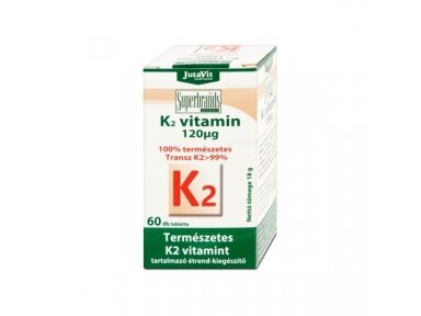 MAISTO PAPILDAS K2 VITAMINAS 60 tab.. "JUTAVIT" MAISTO PAPILDAS K2 VITAMINAS 60 tab.. "JUTAVIT"