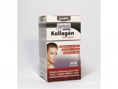 Maisto papildas Kollagen Komplex (kolagenas+hialuronas+cinkas+B2+B3+C+biotinas) Jutavit N60 Maisto papildas Kollagen Komplex (kolagenas+hialuronas+cinkas+B2+B3+C+biotinas) Jutavit N60