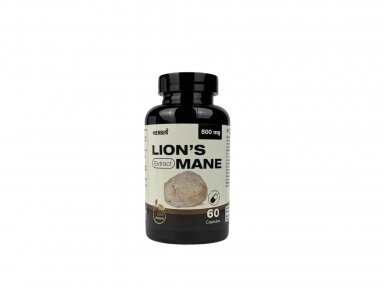 Maisto papildas LION’S MANE Extract, 500 mg Gericijaus grybų ekstraktas 60 kapsulių (Vegan) Maisto papildas LION’S MANE Extract, 500 mg Gericijaus grybų ekstraktas 60 kapsulių (Vegan)
