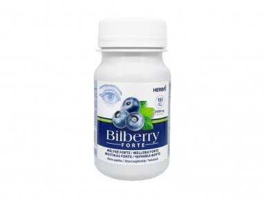 Maisto papildas Mėlynės forte ( Bilberry )100 tablečių Maisto papildas Mėlynės forte ( Bilberry )100 tablečių