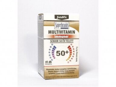 MAISTO PAPILDAS MULTIVITINAI IMMUNER SENIOR 50+ SU LAKTOBACILOMIS JUTAVIT 45 TAB. MAISTO PAPILDAS MULTIVITINAI IMMUNER SENIOR 50+ SU LAKTOBACILOMIS JUTAVIT 45 TAB.