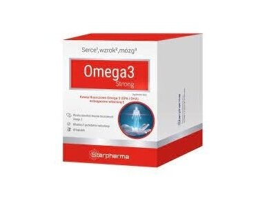 Maisto papildas Omega - 3 Strong 1000 mg. 60 kapsulių Maisto papildas Omega - 3 Strong 1000 mg. 60 kapsulių