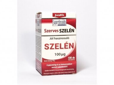 Maisto papildas Organinis selenas 100µg JutaVit N100 Maisto papildas Organinis selenas 100µg JutaVit N100