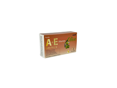 Maisto papildas Vitaminai A E strong alyvuogių aliejuje (retinolio palmitatas), 60 kaps.
