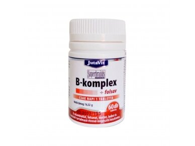 Maisto papildas B-complex + folio rūgštis JutaVit N60 Maisto papildas B-complex + folio rūgštis JutaVit N60