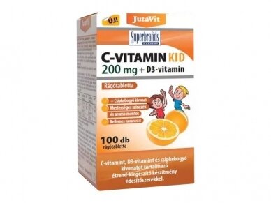 Maisto papildas C vitaminas VAIKAMS 200 mg 100 tab.