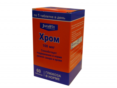 Maisto papildas Chromas 100mcg JutaVit N60 Maisto papildas Chromas 100mcg JutaVit N60