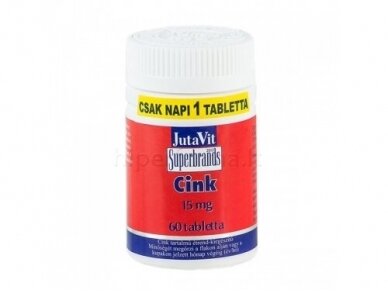 Maisto papildas Cinkas 15mg JutaVit N60