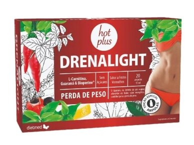 Maisto papildas, Drenalight ® su L-karnitinu, guarana it bioperinu su saldikliu. 20 x 15 ml Maisto papildas, Drenalight ® su L-karnitinu, guarana it bioperinu su saldikliu. 20 x 15 ml