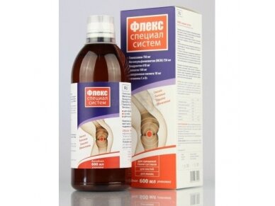 Maisto papildas FLEX SPECIAL SYSTEM (Gliukozaminas+Chondroitinas+MSM+Kolagenas+Hialuronas) 600ml Maisto papildas FLEX SPECIAL SYSTEM (Gliukozaminas+Chondroitinas+MSM+Kolagenas+Hialuronas) 600ml