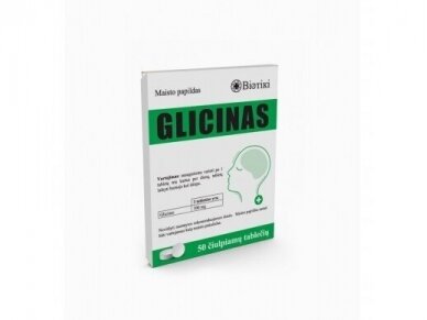 Maisto papildas GLICINAS 50 čiulpiamų tablečių Maisto papildas GLICINAS 50 čiulpiamų tablečių