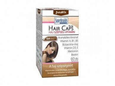 Maisto papildas Hair Caps Plius (Plaukų kapsulė) JutaVit N60 Maisto papildas Hair Caps Plius (Plaukų kapsulė) JutaVit N60