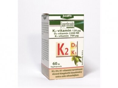 MAISTO PAPILDAS K2 VITAMINAS 60 tab.. "JUTAVIT" 1 MAISTO PAPILDAS K2 VITAMINAS 60 tab.. "JUTAVIT" 1