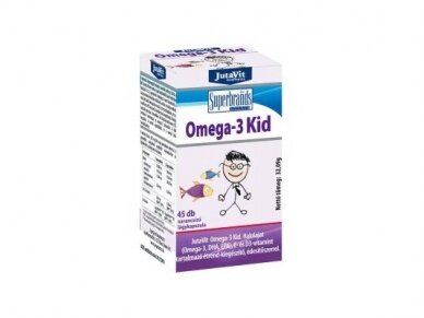 Maisto papildas Omega-3 Kid žuvų taukai vaikams, 45 kap.Jutavit Maisto papildas Omega-3 Kid žuvų taukai vaikams, 45 kap.Jutavit