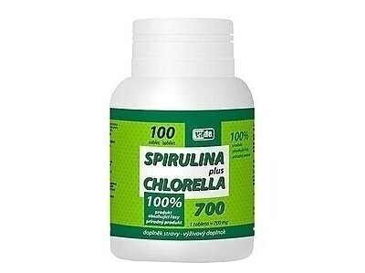 Maisto papildas Spirulina + Chlorella VIRDE 100 tab.