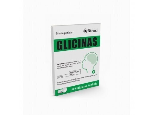 Maisto papildas GLICINAS 50 čiulpiamų tablečių Maisto papildas GLICINAS 50 čiulpiamų tablečių