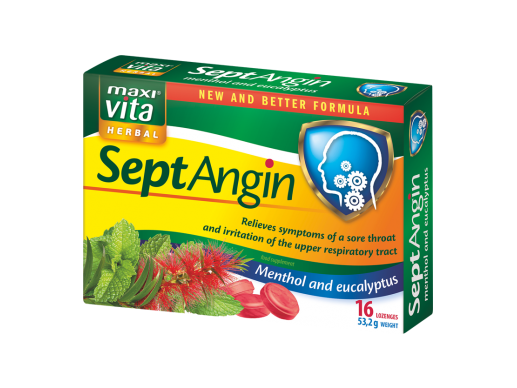 Maisto papildas LEDINUKAI MAXIVITA SEPTANGIN SU MENTOLIU IR EUKALIPTU 16 vnt. Maisto papildas LEDINUKAI MAXIVITA SEPTANGIN SU MENTOLIU IR EUKALIPTU 16 vnt.