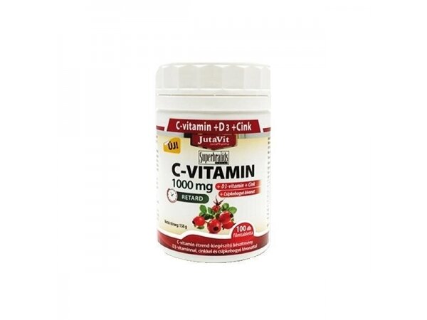 Maisto papildas VITAMINAS C 1000 mg. JUTAVIT, 100 Tab.. Maisto papildas VITAMINAS C 1000 mg. JUTAVIT, 100 Tab..