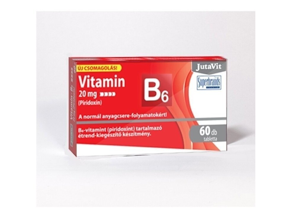 Maisto papildas VITAMINAS B6 12 mg. 100 tab.. "JutaVit" Maisto papildas VITAMINAS B6 12 mg. 100 tab.. "JutaVit"